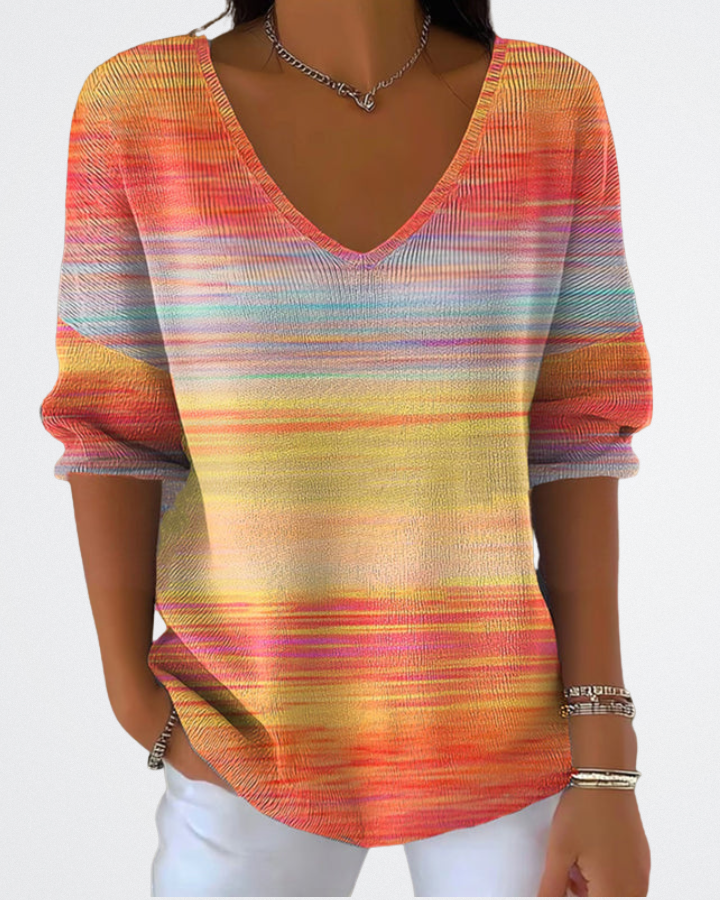 Maisie – Vidám Csíkos Pulóver