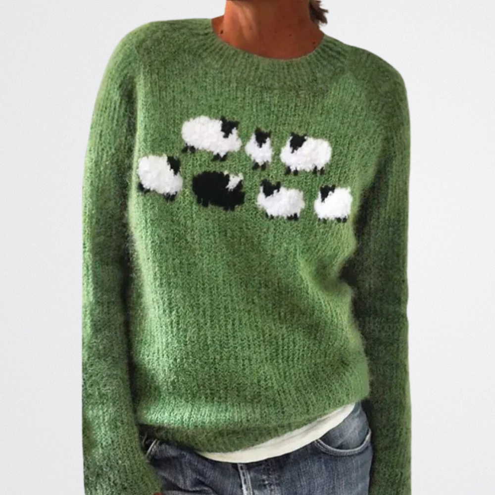 Chloe - Színes Vintage Pulóver