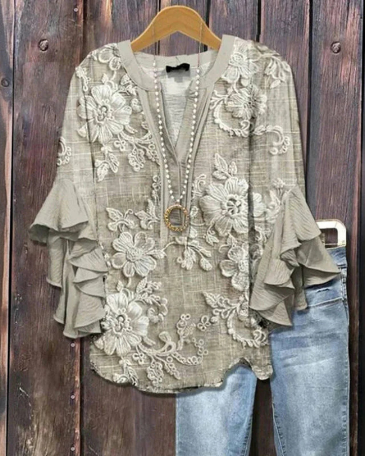 Violeta | VINTAGE VIRÁGMINTÁS BLÚZ