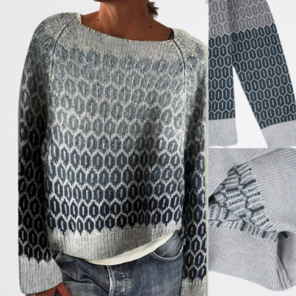 Sanya - Színes Vintage Pulóver