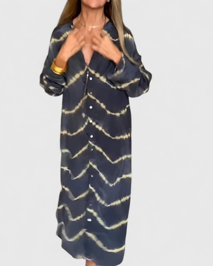 Amelie™ | Elegáns Boho Csíkos Maxiruha