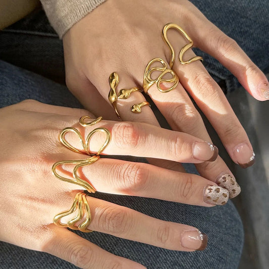 Hyenson - Geometrikus Arany Gyűrű