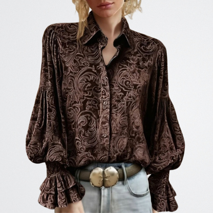 Viviana - Bársony Barokk Blúz