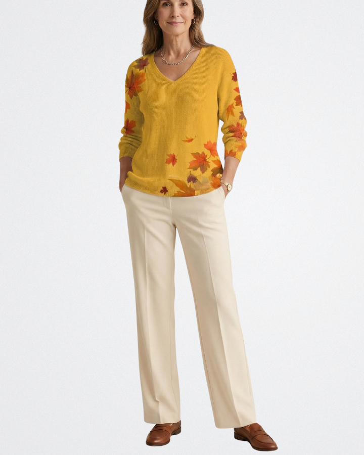 Daphne - Arany Juharlevél Pulóver