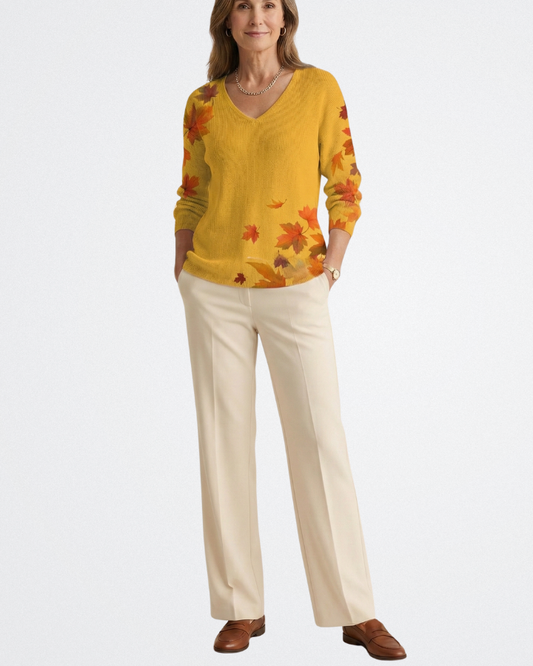 Daphne - Arany Juharlevél Pulóver