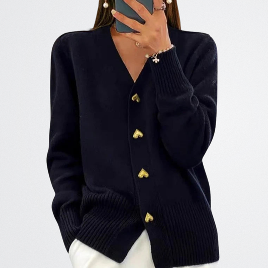 Liora - Szívgombos kardigán