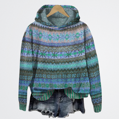 Lina - Színes Vintage Pulóver