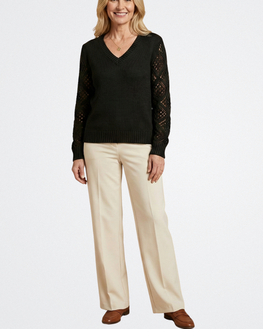 Celeste - Éjféli Elegancia Kötött Pulóver