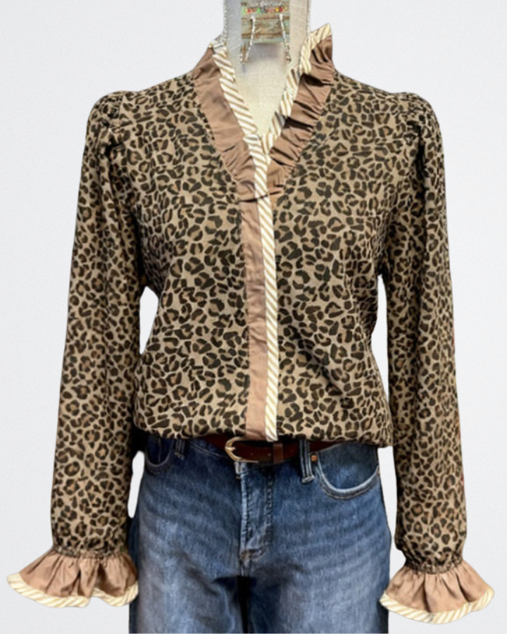 Marcella – Luxus Leopárd Blúz