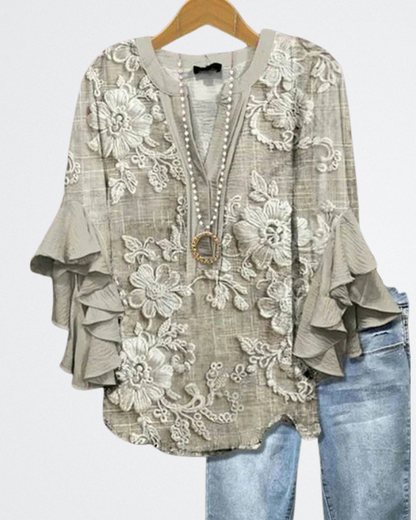 Violeta | VINTAGE VIRÁGMINTÁS BLÚZ