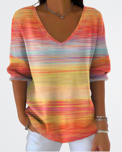 Maisie – Vidám Csíkos Pulóver