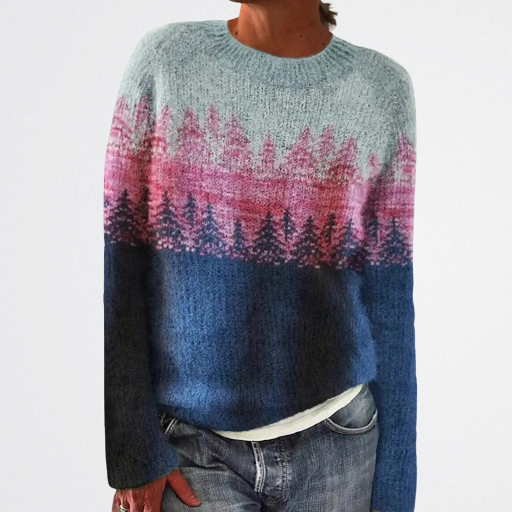 Leandra - Színes Vintage Pulóver