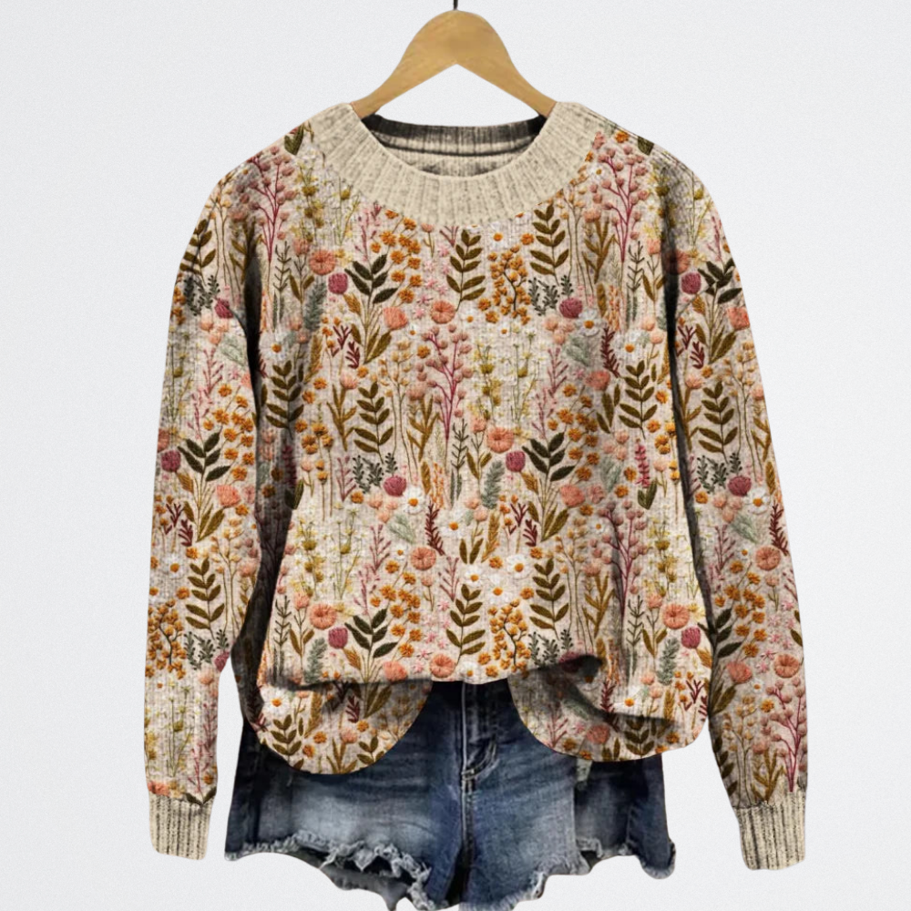 Jena - Színes Vintage Pulóver