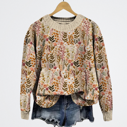 Jena - Színes Vintage Pulóver