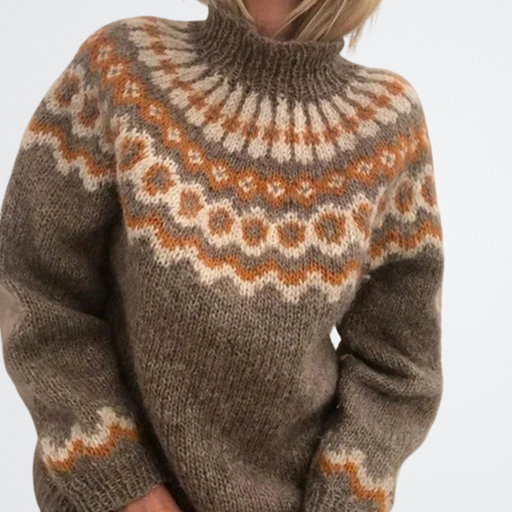 Olivia - Színes Vintage Pulóver