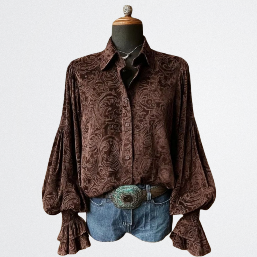 Viviana - Bársony Barokk Blúz