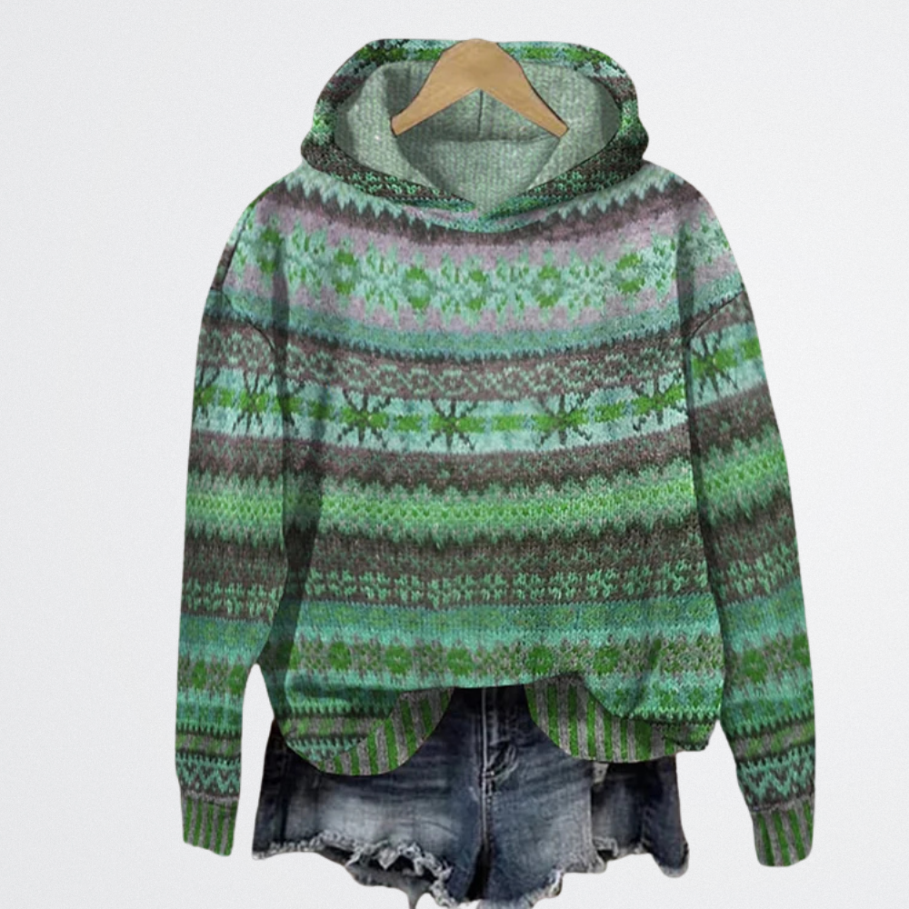 Lina - Színes Vintage Pulóver