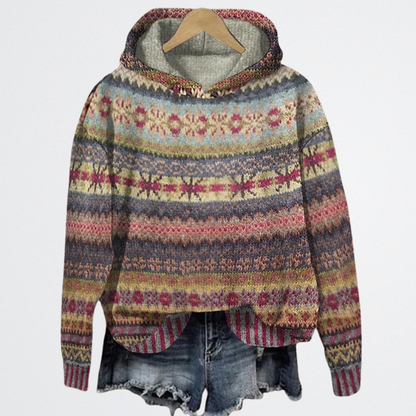 Lina - Színes Vintage Pulóver