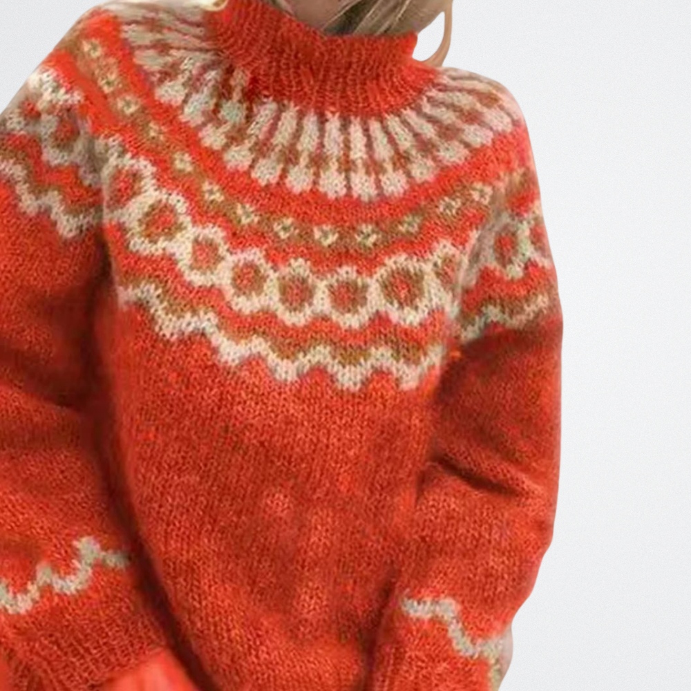 Olivia - Színes Vintage Pulóver