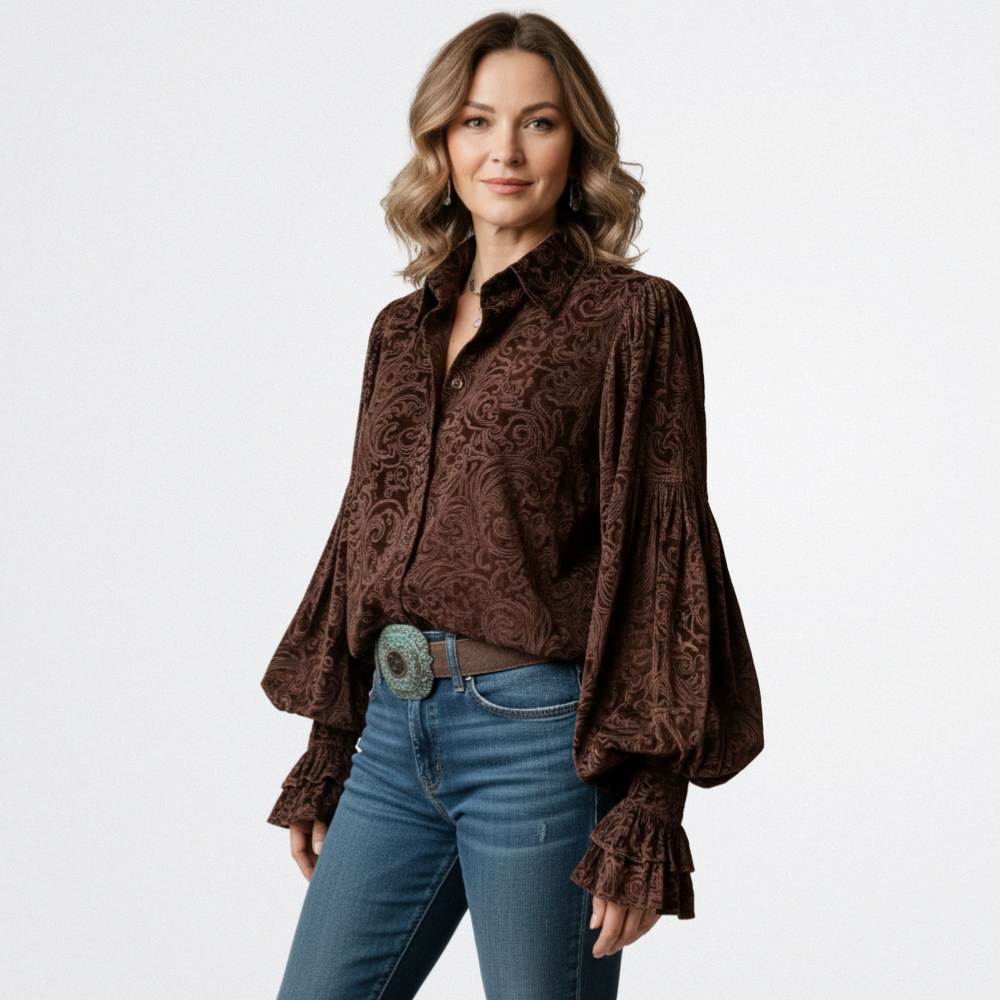 Viviana - Bársony Barokk Blúz