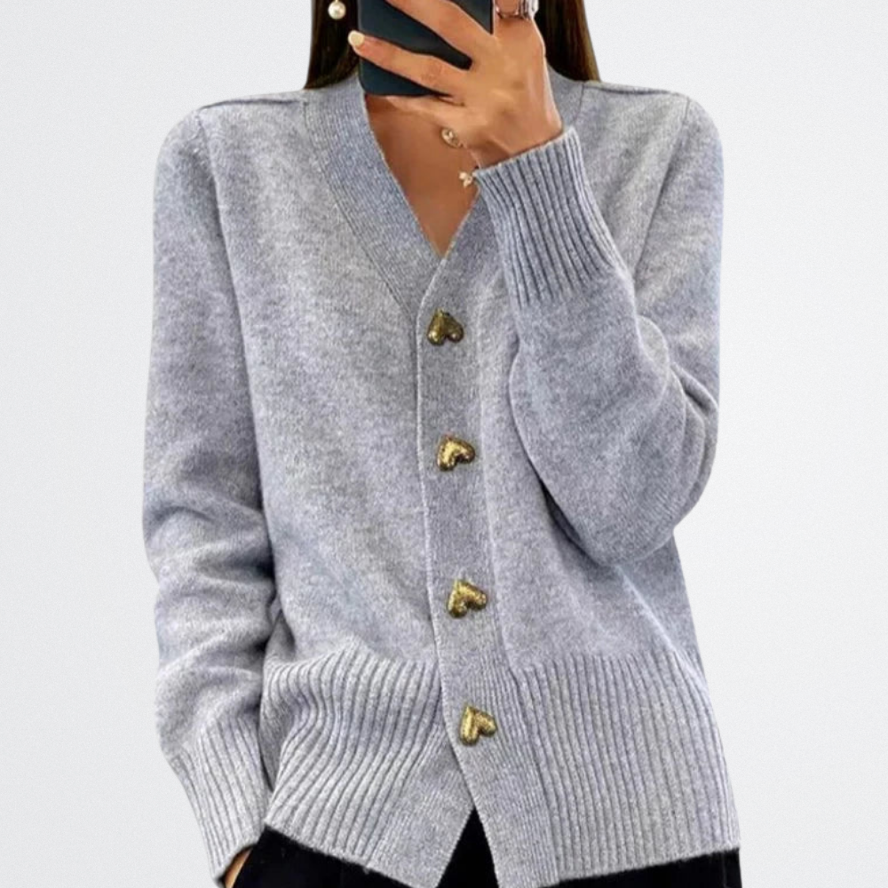 Liora - Szívgombos kardigán