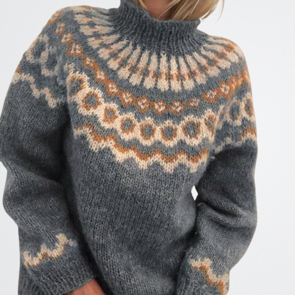 Olivia - Színes Vintage Pulóver