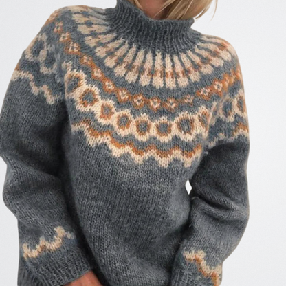 Olivia - Színes Vintage Pulóver