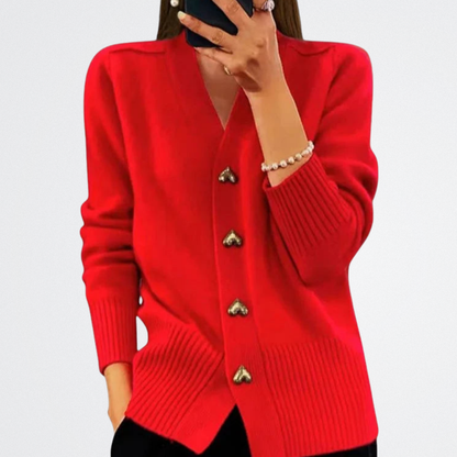Liora - Szívgombos kardigán