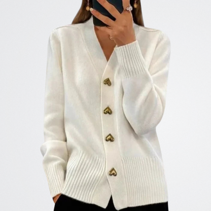Liora - Szívgombos kardigán