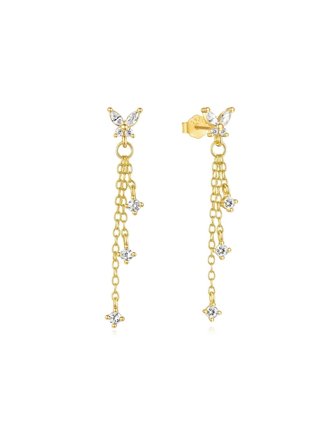 Mollie - Pillangó Fülbevalók Zirconiával