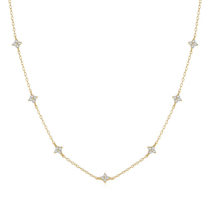 Tyndall - Állítható Nyaklánc Virágmintával és Zirconia-val