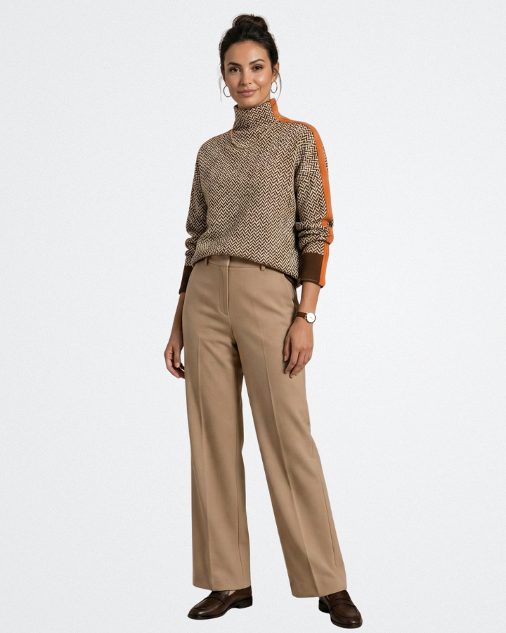 Carmeline - Strukturált kötött pulóver