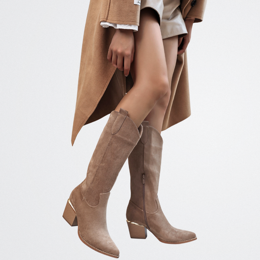 Clarissa - Cowboy-stílusú vadbőr csizma