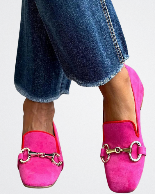 Hannah - Fuchsia Velúr Papucs