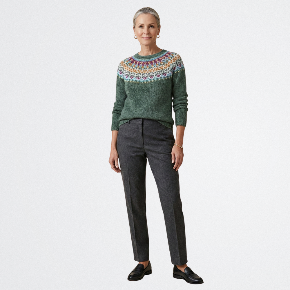 Elisa - Színes Vintage Pulóver