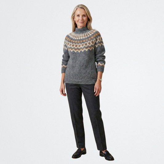 Olivia - Színes Vintage Pulóver