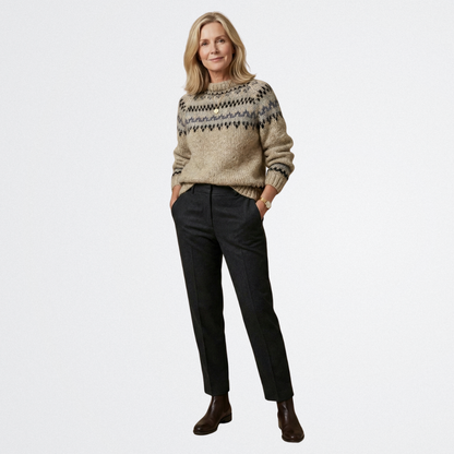 Layla - Színes Vintage Pulóver