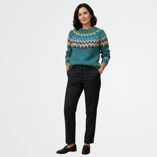 Peyton - Színes Vintage Pulóver