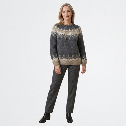 Aria - Színes Vintage Pulóver