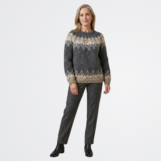 Aria - Színes Vintage Pulóver