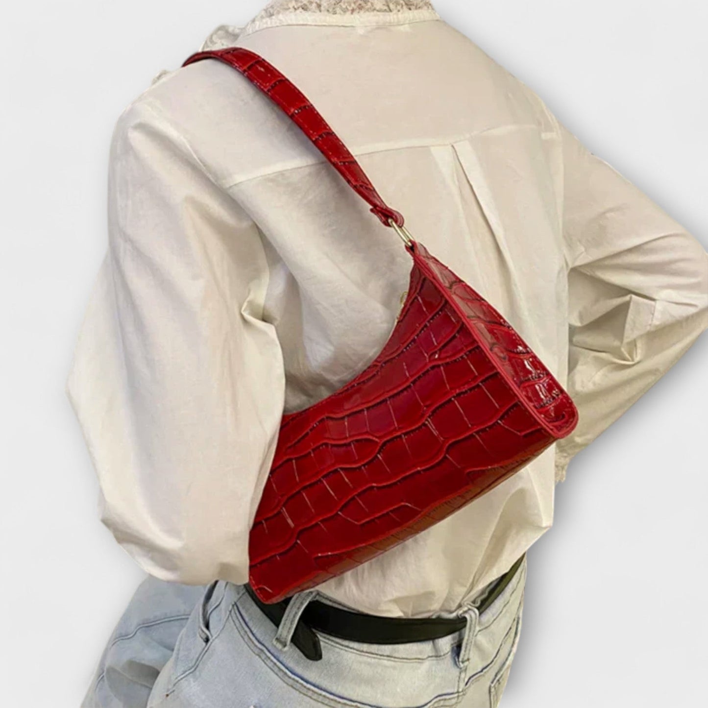 Olivia - Fényes bőr kézitáska