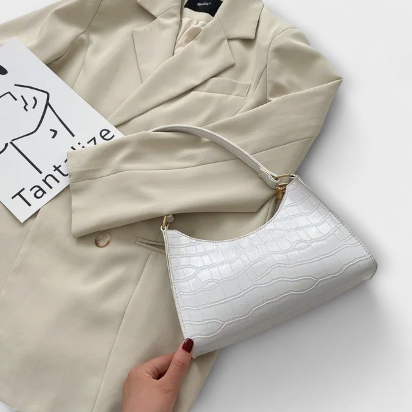 Olivia - Fényes bőr kézitáska