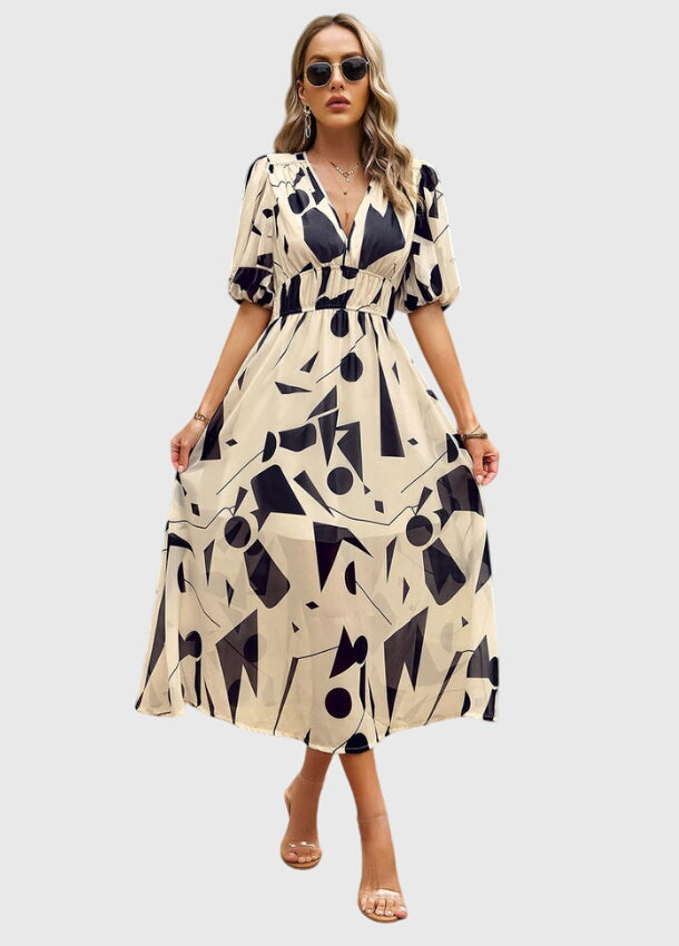 Merlin™ | Felszabadító Virágos Midi Ruha