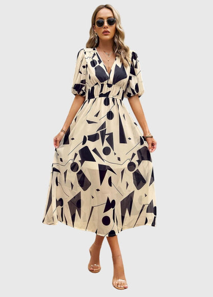 Merlin™ | Felszabadító Virágos Midi Ruha