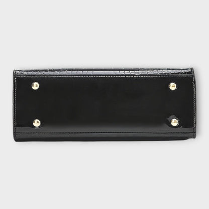 Olivia - Fényes Krokodil-Mintás Kézitáska